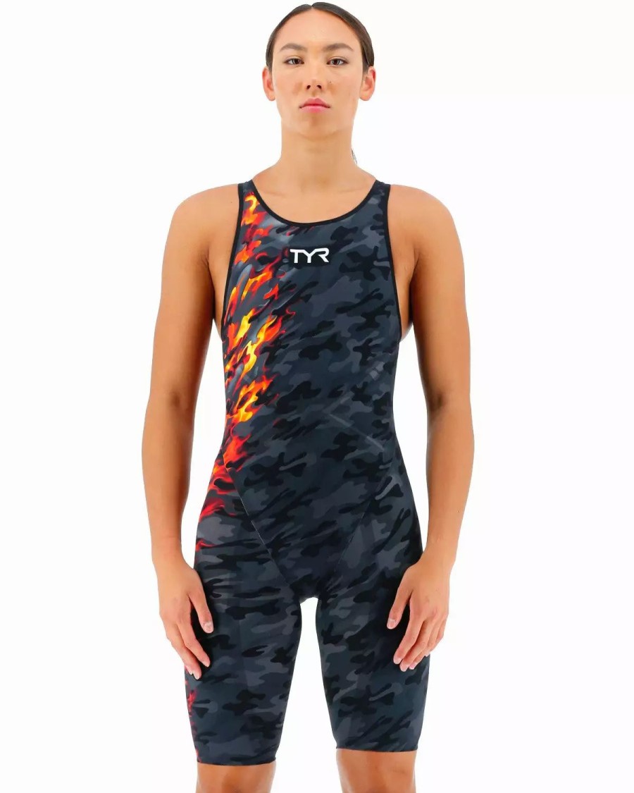 * Tyr Women'S Venzo Camo Open Back Tech Suit | Women'S Swimwear