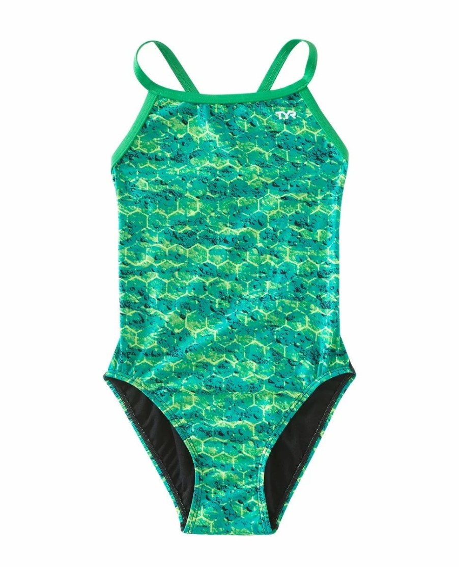 * Tyr Durafast Elite Girls' Diamondfit Swimsuit Agran | Kids