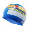 * Tyr Youth Silicone Swim Cap Hello My Name Is | Kids