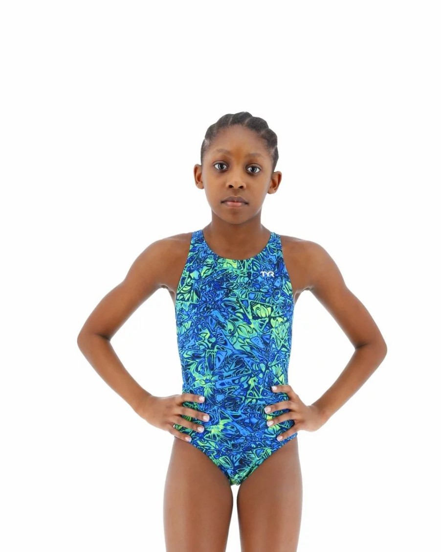 * Tyr Durafast Lite Girls' Maxfit Swimsuit Nebulous | Kids