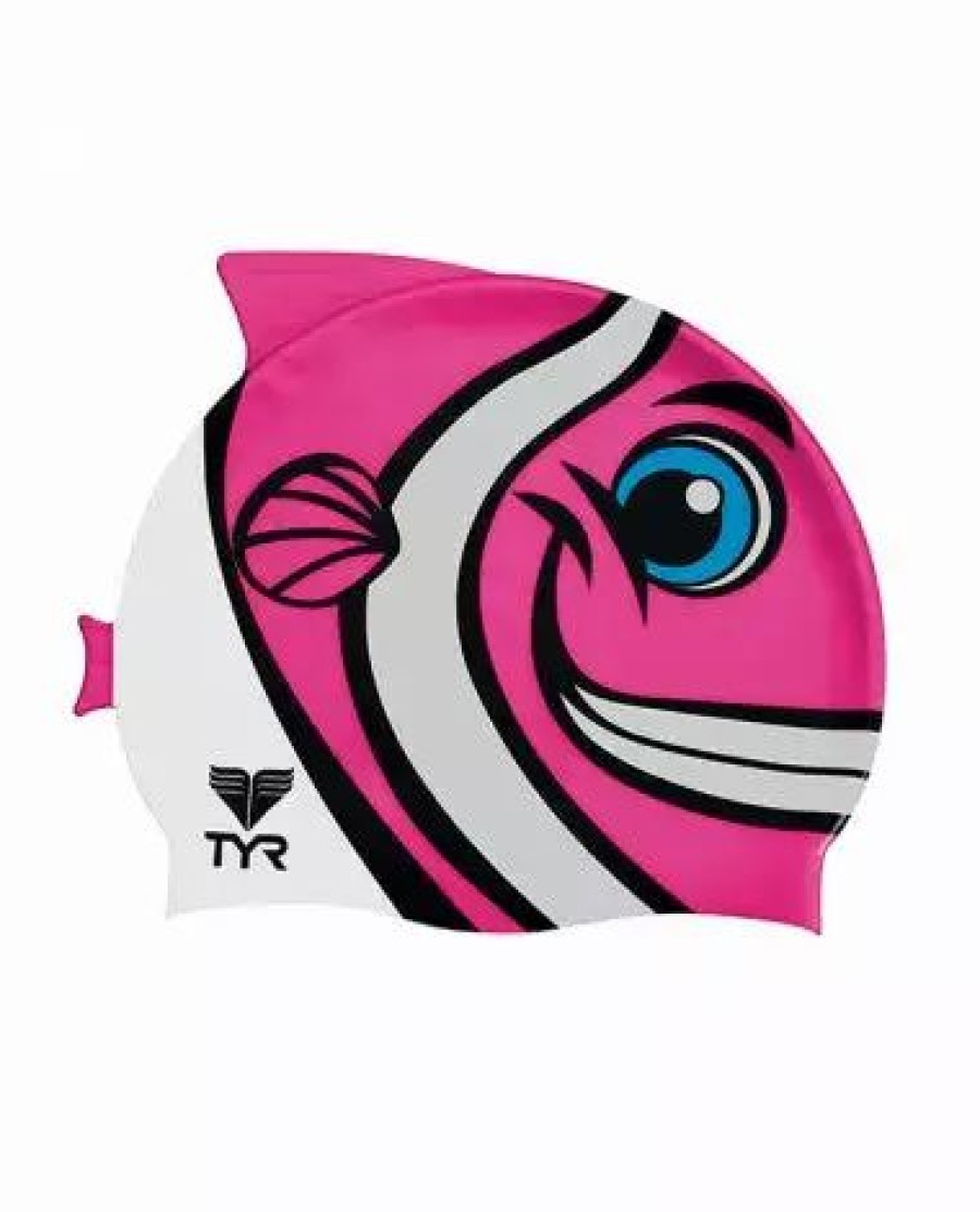 * Tyr Kid'S Charactyrs Happy Fish Silicone Swim Cap | Swim Gear