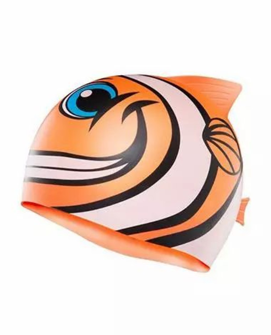 * Tyr Kid'S Charactyrs Happy Fish Silicone Swim Cap | Swim Gear