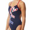 * Tyr Women'S Big Logo Usa Cutoutfit Swimsuit | Women'S Swimwear