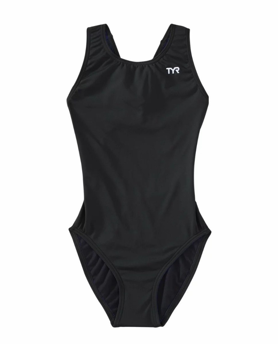 * Tyr Durafast Elite Girls' Maxfit Swimsuit Solid | Kids