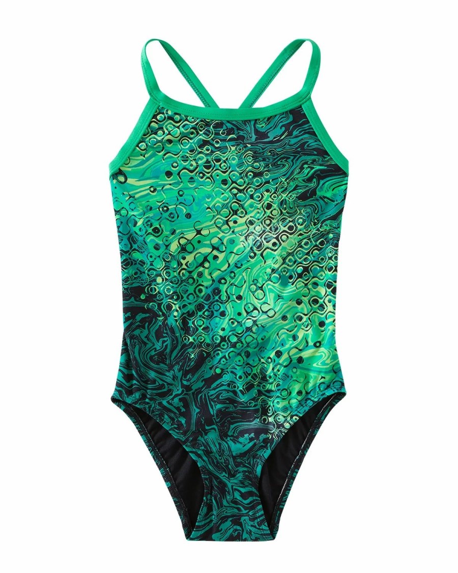 * Tyr Durafast Elite Girls' Diamondfit Swimsuit Chroma | Kids