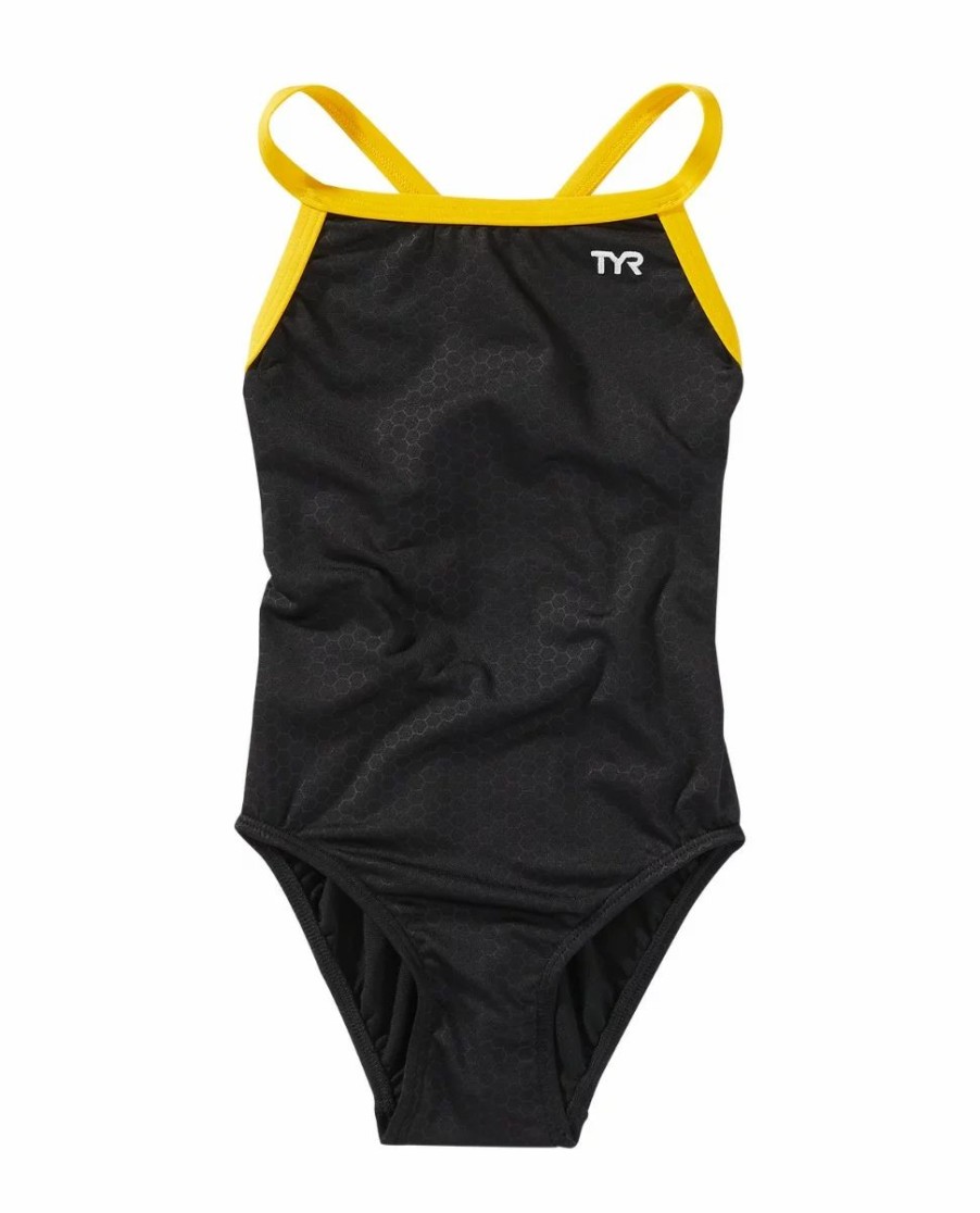 * Tyr Durafast Elite Girls' Diamondfit Swimsuit Hexa | Kids