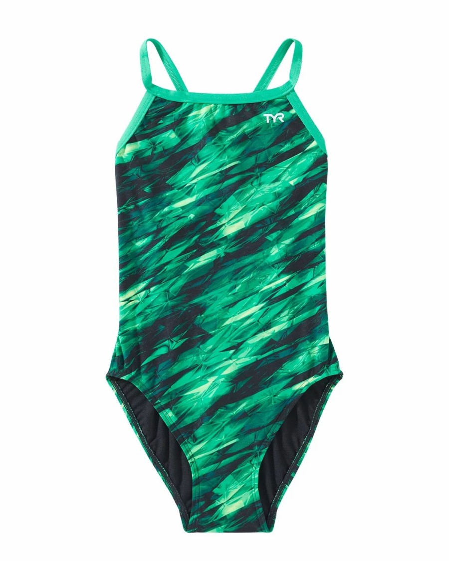 * Tyr Durafast Elite Girls' Diamondfit Swimsuit Vitric | Kids