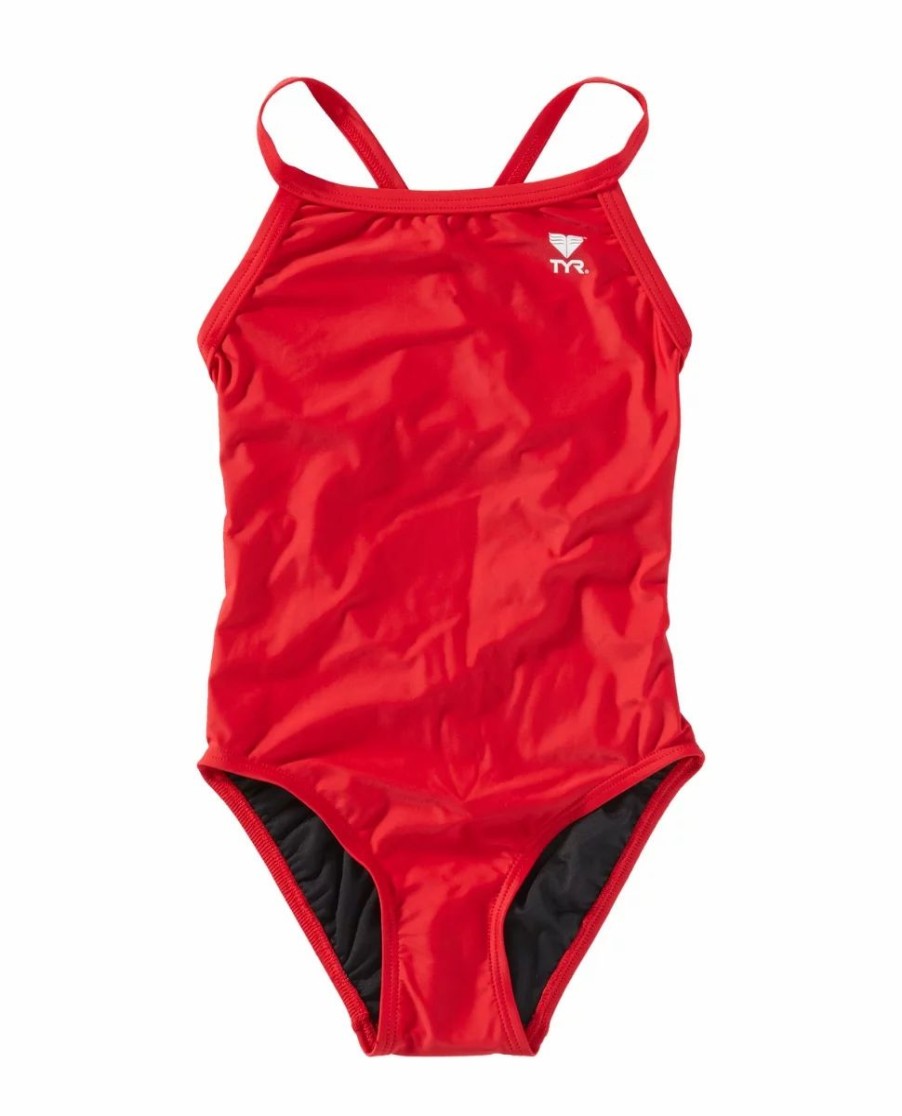 * Tyreco Girls' Diamondfit Swimsuit Solid | Kids